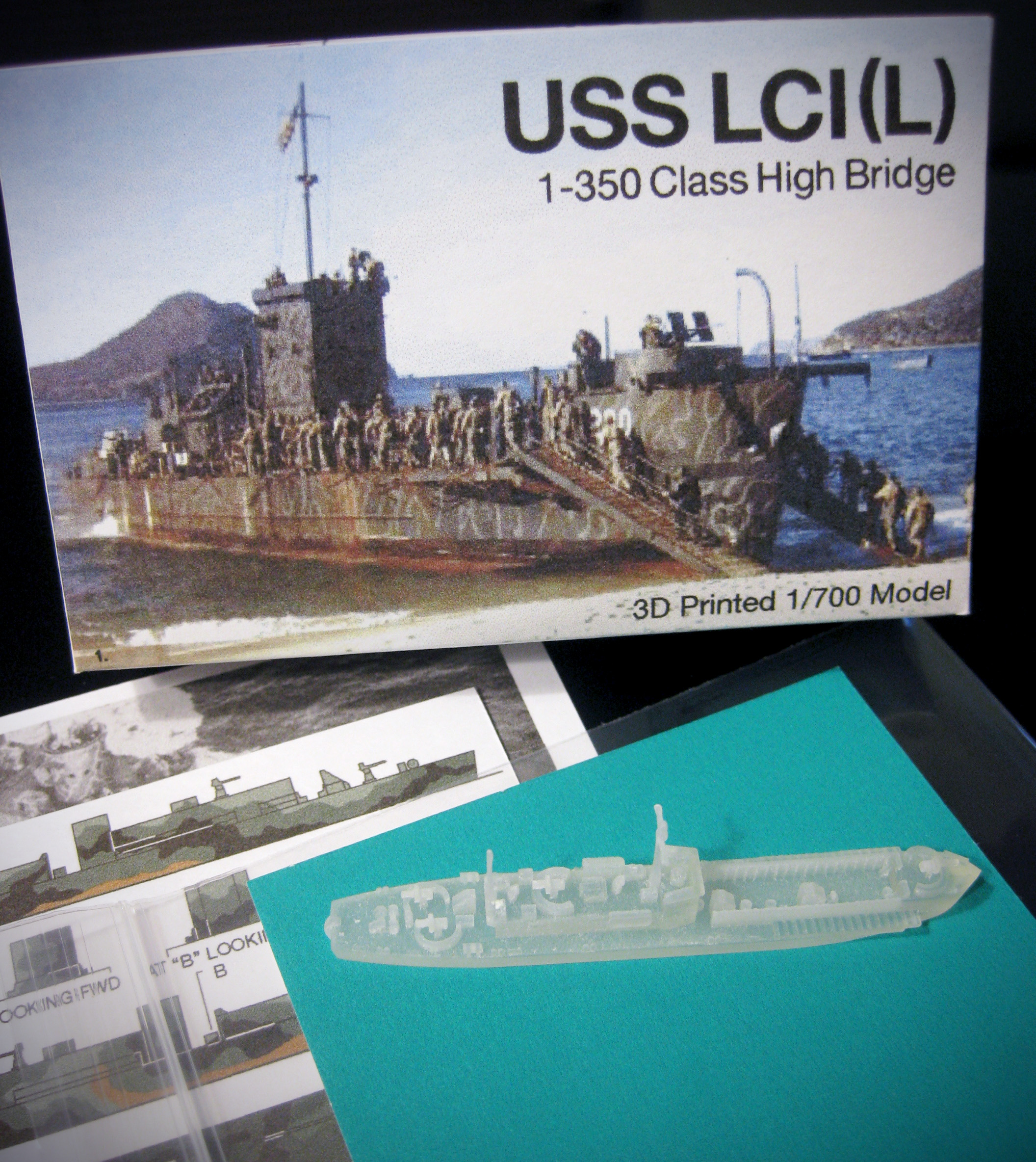 1/700 Landing Craft Infantry USS LCI(L) Early Square Bridge