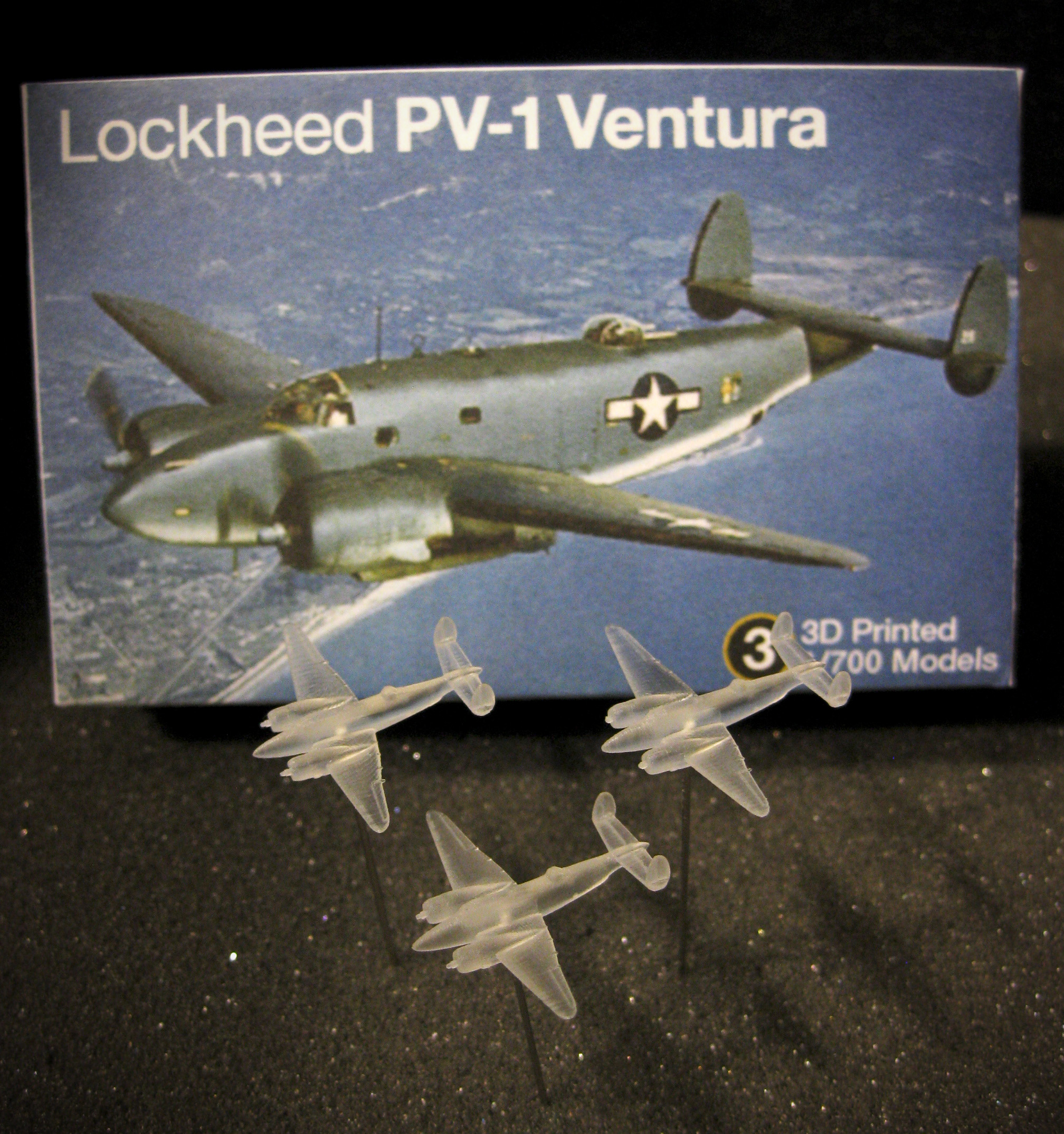 1/700 Lockheed PV-1 Ventura Patrol Bomber - (x3) 3D Printed